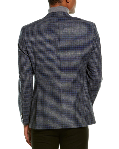Shop Hugo Boss Boss  Hutson Wool & Linen-blend Jacket In Blue