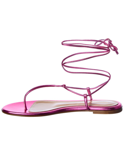 Shop Gianvito Rossi Gwyneth Leather Sandal In Pink