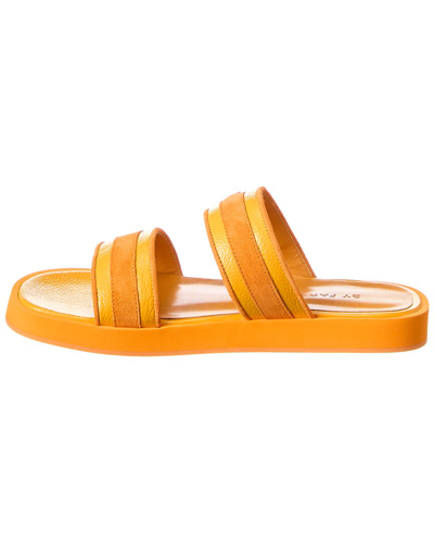 Shop By Far Easy Leather & Suede Sandal In Orange