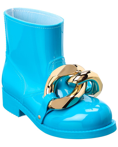 Shop Jw Anderson Chain Rubber Boot In Blue