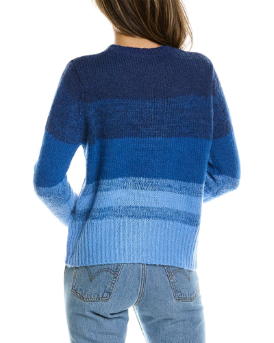 Shop Lea & Viola Ombre Wool-blend Sweater In Blue