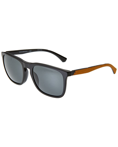Shop Emporio Armani Men's Ea4132f 57mm Sunglasses In Black