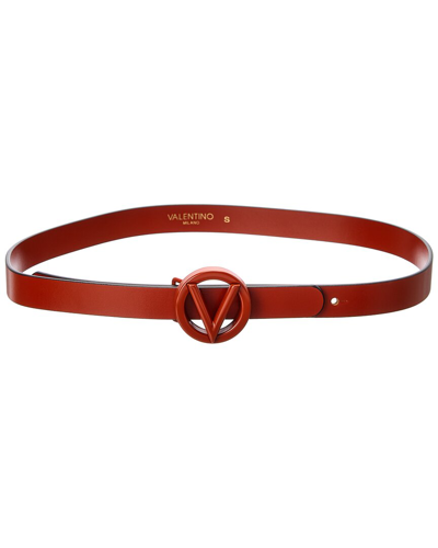 Shop Valentino By Mario Valentino Baby Leather Belt In Red
