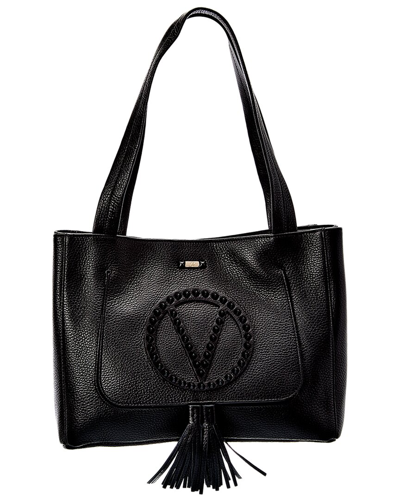 Shop Valentino By Mario Valentino Estelle Rock Leather Tote In Black