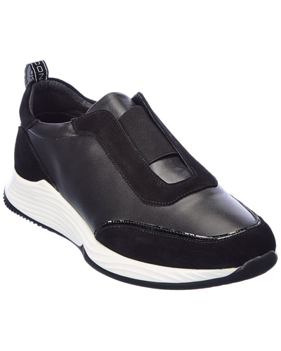 Shop French Connection Jamal Leather & Suede Sneaker In Black