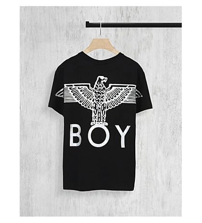 Shop Boy London Logo-print Cotton-jersey T-shirt In Black/silver