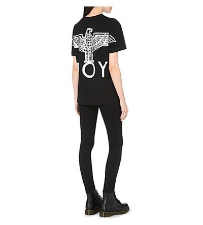 Shop Boy London Logo-print Cotton-jersey T-shirt In Black/silver