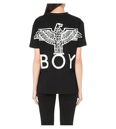 Shop Boy London Logo-print Cotton-jersey T-shirt In Black/silver