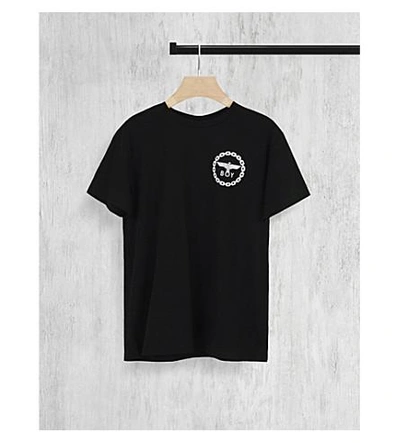 Shop Boy London Logo-print Cotton-jersey T-shirt In Black