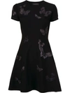 VALENTINO Butterfly Embroidered Dress,KB3KD05N2F6
