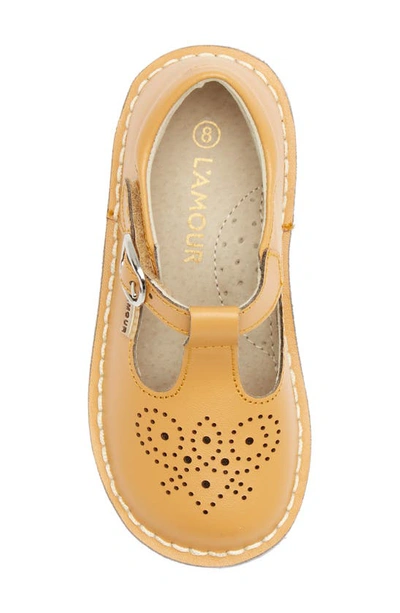 Shop L'amour Kids' Ollie T-strap Mary Jane In Mustard