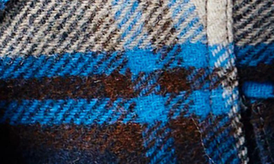 Smythe Rifle-patch Equestrian With Rectangle Patch In Cobalt Plaid
