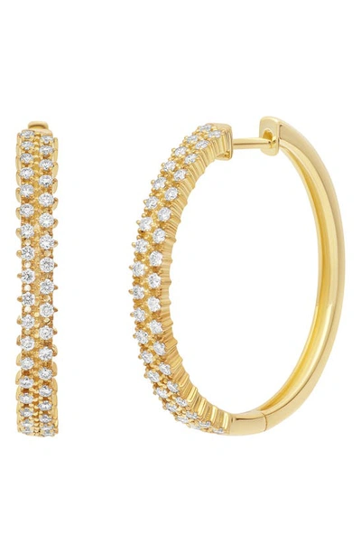Shop Bony Levy Rita Diamond Hoop Earrings In 18k Yellow Gold