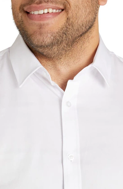 Shop Johnny Bigg Bahamas Stretch Cotton Button-up Shirt In White