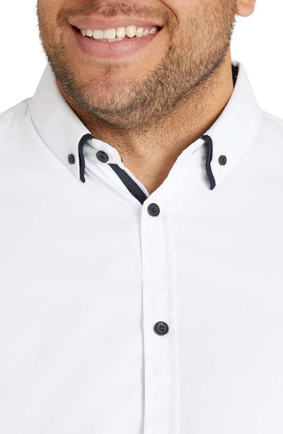 Shop Johnny Bigg Romeo Regular Fit Stretch Cotton Button-down Shirt In White