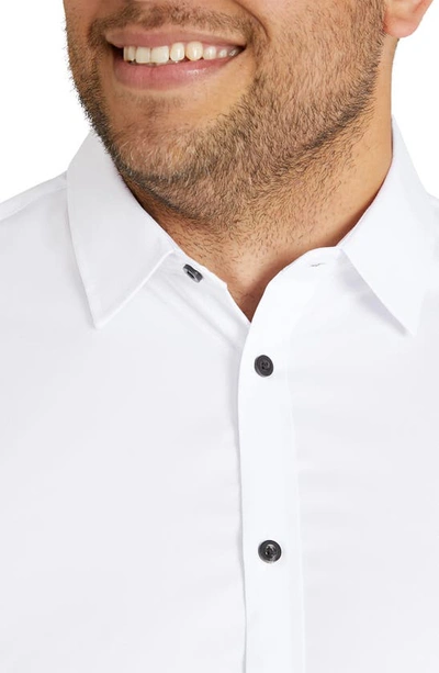 Shop Johnny Bigg Linton Regular Fit Stretch Cotton Button-up Shirt In White