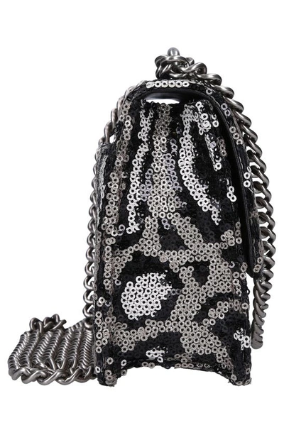 Kurt Geiger Small Shoreditch Sequin Crossbody Bag In Medium Brown