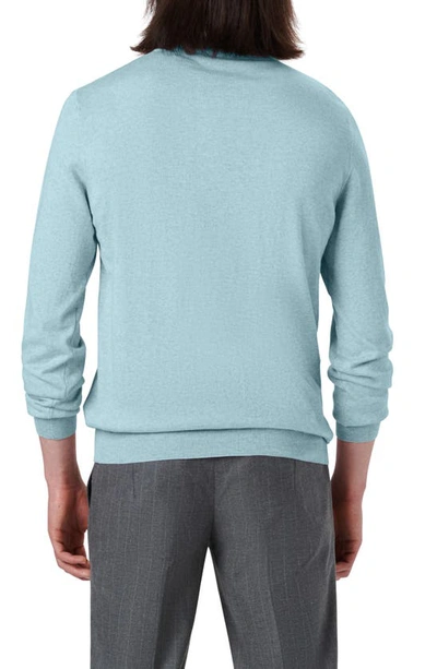 Shop Bugatchi Cotton & Cashmere Quarter Zip Sweater In Celadon