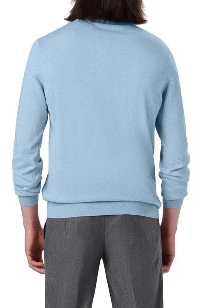 Shop Bugatchi Cotton & Cashmere Quarter Zip Sweater In Riviera