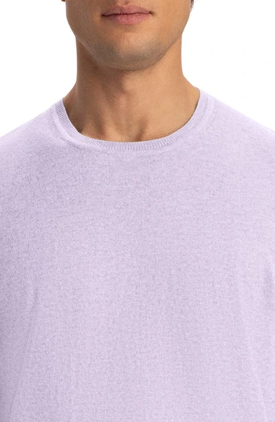 Shop Bugatchi Cotton & Cashmere Crewneck Sweater In Lilac