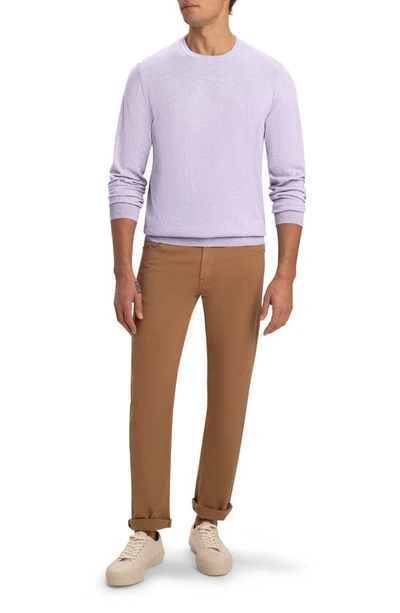 Shop Bugatchi Cotton & Cashmere Crewneck Sweater In Lilac