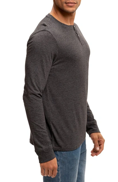 Shop Threads 4 Thought Long Sleeve Henley In Heather Black