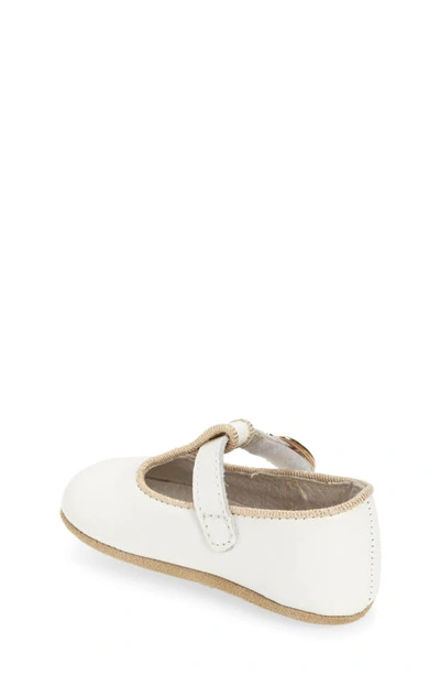 L'amour Evie T-strap Crib Shoe In White