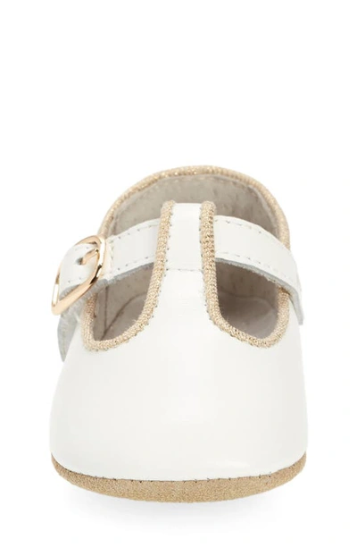 L'amour Evie T-strap Crib Shoe In White
