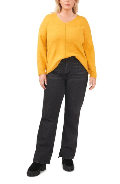 Shop Vince Camuto Cozy Seam Sweater In Amber