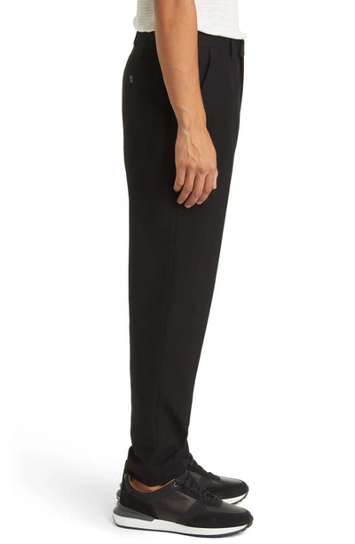 Shop Ted Baker Badsey Slim Fit Flat Front Cotton Blend Pants In Black