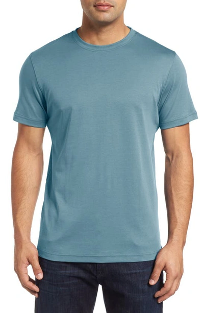 Shop Robert Barakett Georgia Pima Cotton T-shirt In Smoke Blue