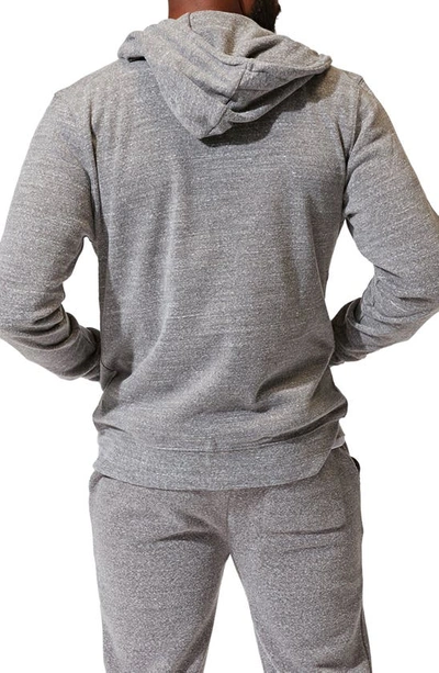 Shop Threads 4 Thought Trim Fit Heathered Fleece Zip Hoodie In Heather Grey