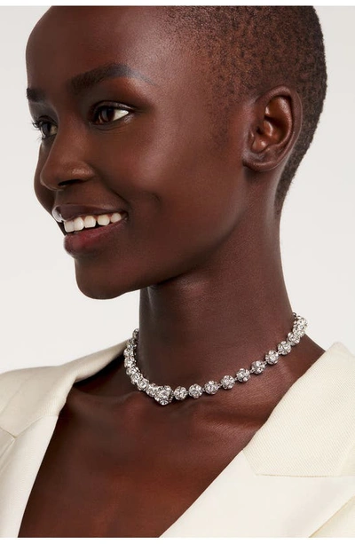 Shop Ted Baker Raegany Razzle Dazzle Crystal Ball Pavé Necklace In Silver Tone Clear Crystal