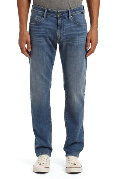 Shop Mavi Jeans Marcus Slim Straight Leg Jeans In Mid Brushed Supermove