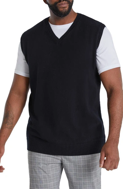 Shop Johnny Bigg Essential V-neck Sweater Vest In Black