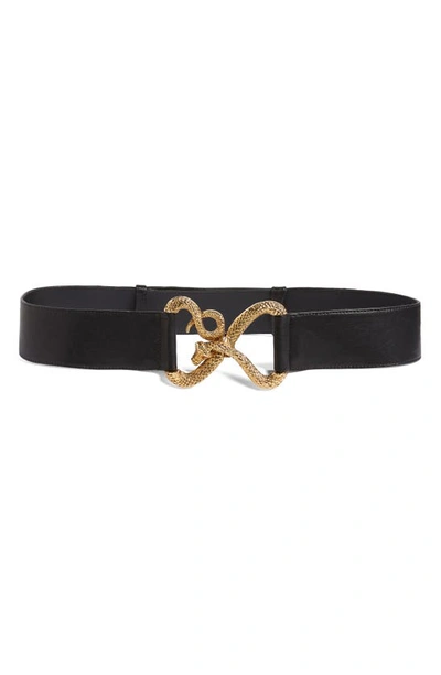 Shop Raina 'eden' Leather Belt In Black /gold