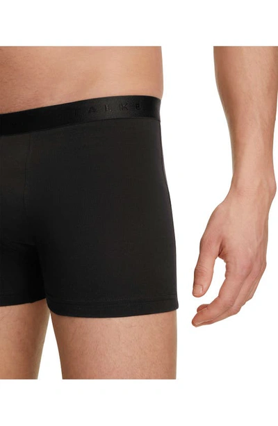 Shop Falke 2-pack Daily Comfort Cotton Blend Boxer Briefs In Black