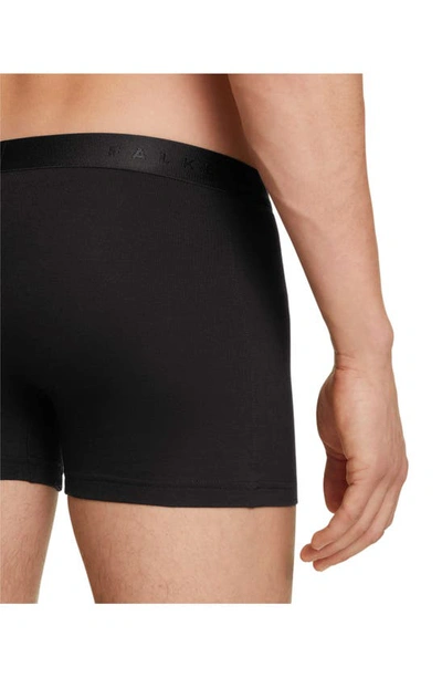 Shop Falke 2-pack Daily Comfort Cotton Blend Boxer Briefs In Black