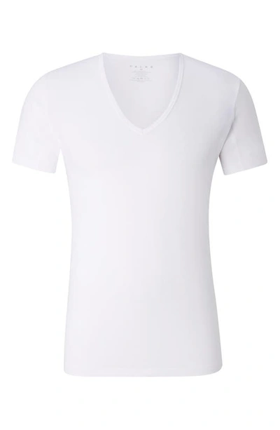 Shop Falke Outlast Deep V-neck T-shirt In White