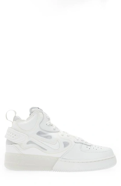 Shop Nike Air Force 1 Mid React Basketball Shoe In Summit White/ Summit White