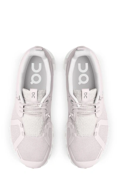 On Cloud 5 Terry Running Shoe In Lily/ Sand