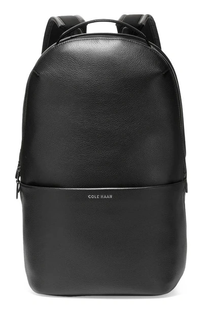 Shop Cole Haan Triboro Leather Backpack In Black