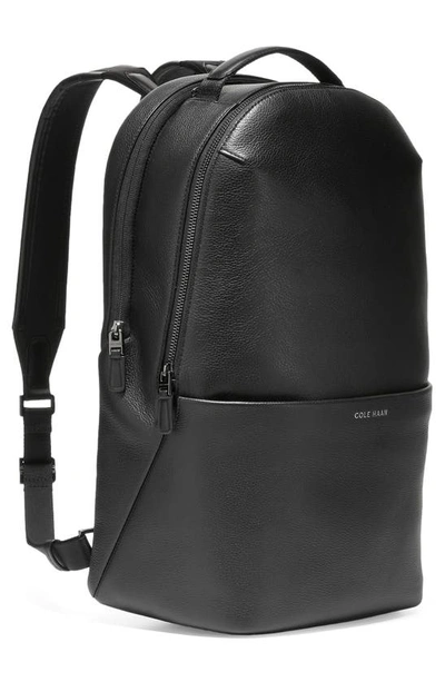 Shop Cole Haan Triboro Leather Backpack In Black