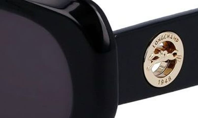 Longchamp Medallion 52mm Rectangular Sunglasses In Black