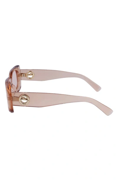 Shop Longchamp Medallion 52mm Rectangular Sunglasses In Rose