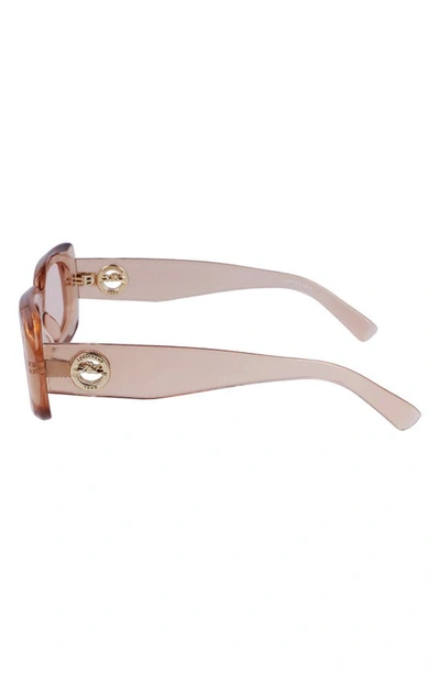 Longchamp Medallion 52mm Rectangular Sunglasses In Rose