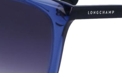 Shop Longchamp Le Pliage 56mm Gradient Tea Cup Sunglasses In Blue
