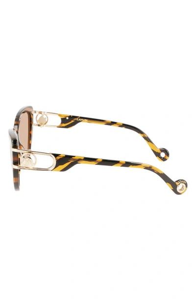 Shop Lanvin Mother & Child 56mm Gradient Cat Eye Sunglasses In Tiger