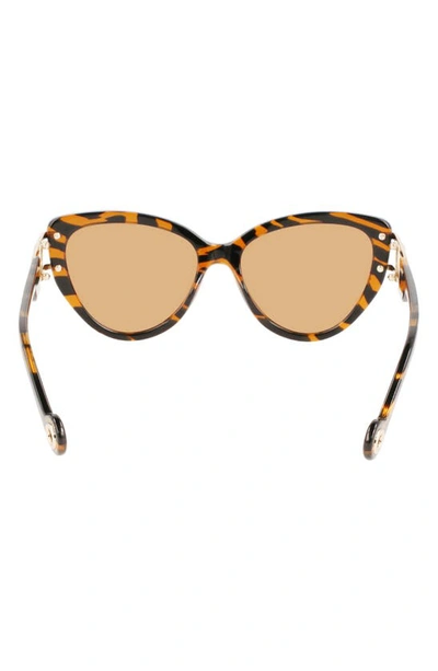 Shop Lanvin Mother & Child 56mm Gradient Cat Eye Sunglasses In Tiger