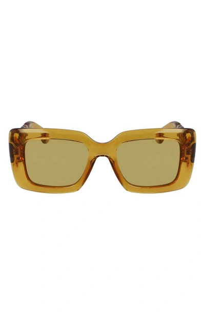 Shop Lanvin Babe 52mm Square Sunglasses In Honey